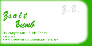 zsolt bumb business card